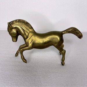 Vintage Solid Brass Horse